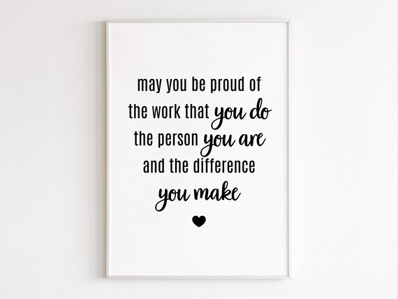 Difference Maker Thank You Mentor Gift Art Print