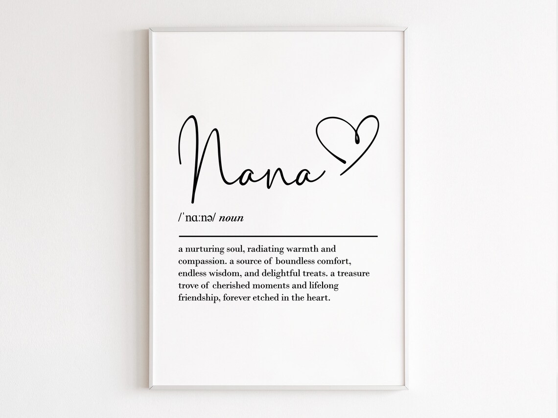 Nana Definition Wall Art, Grandma Gift Print - Image 3