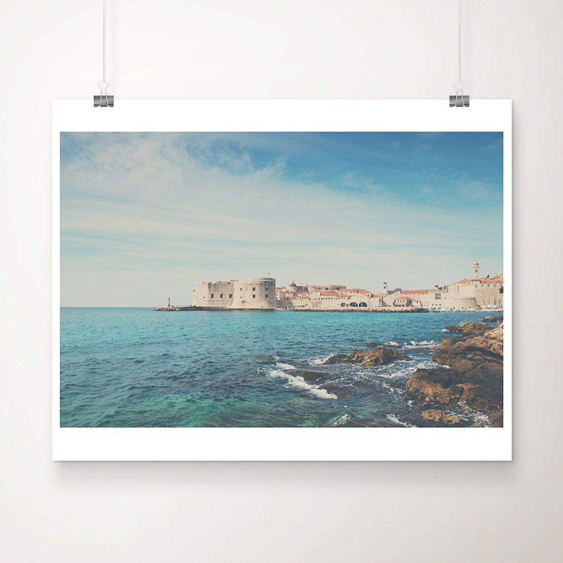 Dubrovnik Old Town Adriatic Sea Croatia Coastal Photography Print