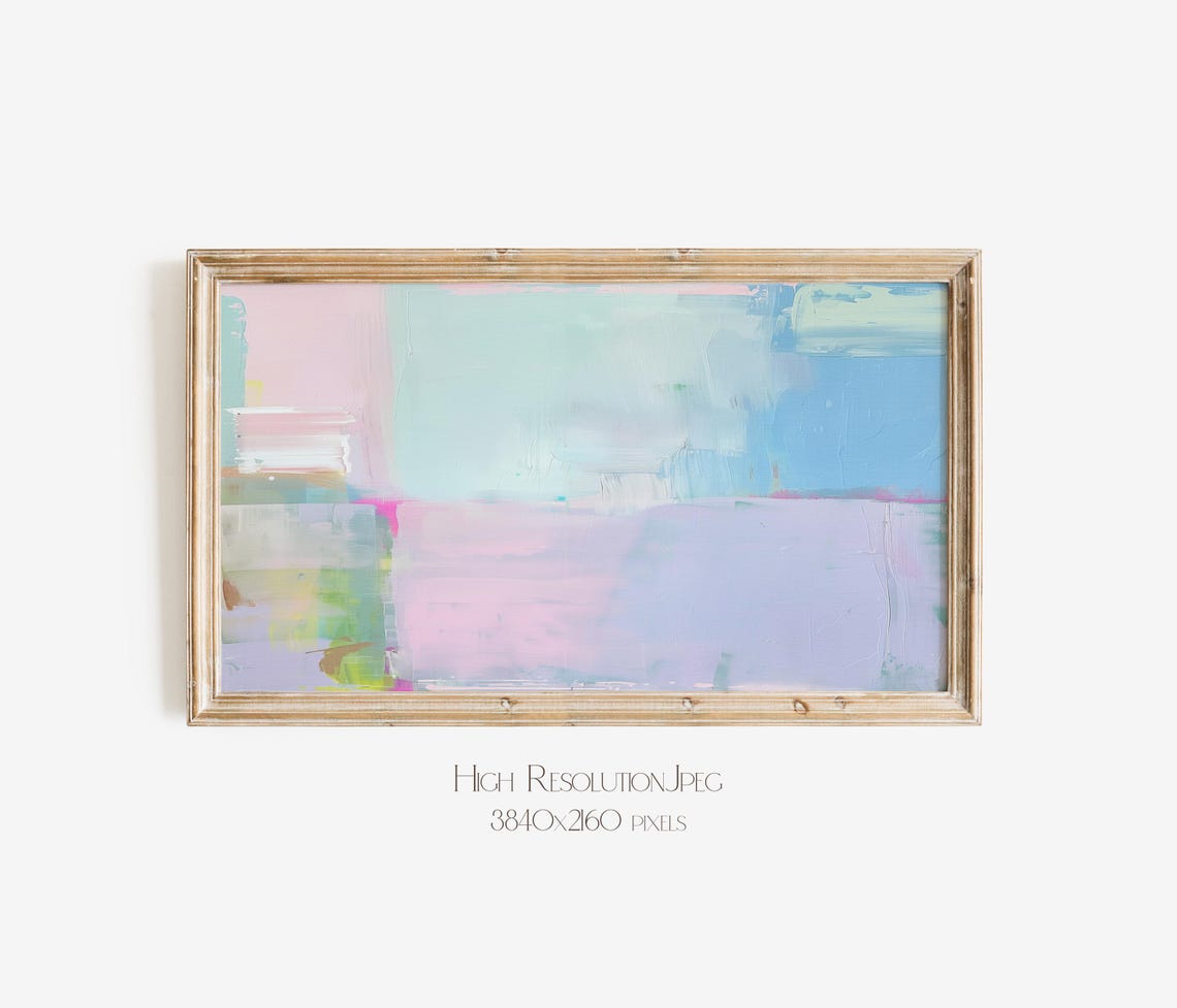 Abstract Frame Tv Art Art For Frame Tv Bright Abstract Oil Painting Bold Abstract Art 286 - Image 3
