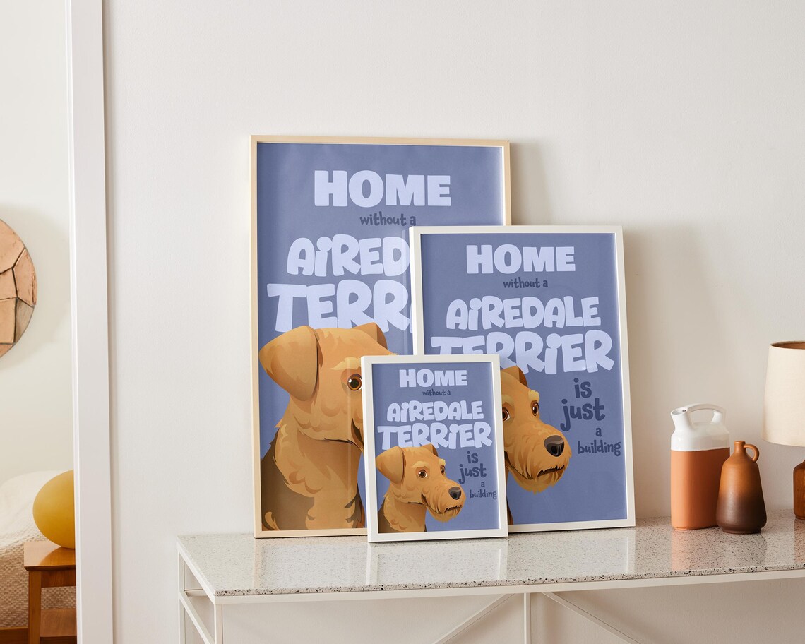 Airedale Terrier Art Print, Dog Lover Gift - Image 5