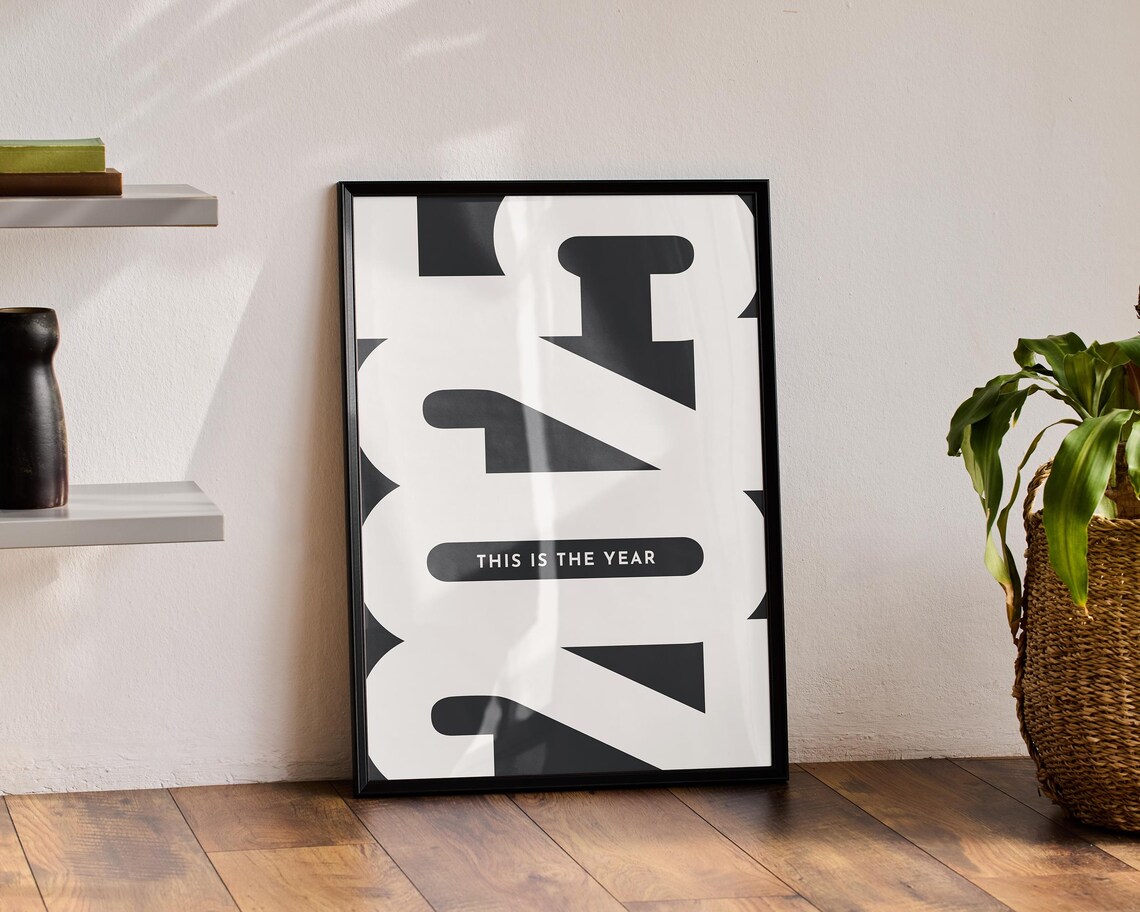 2025 New Year Motivational Typography Art Print