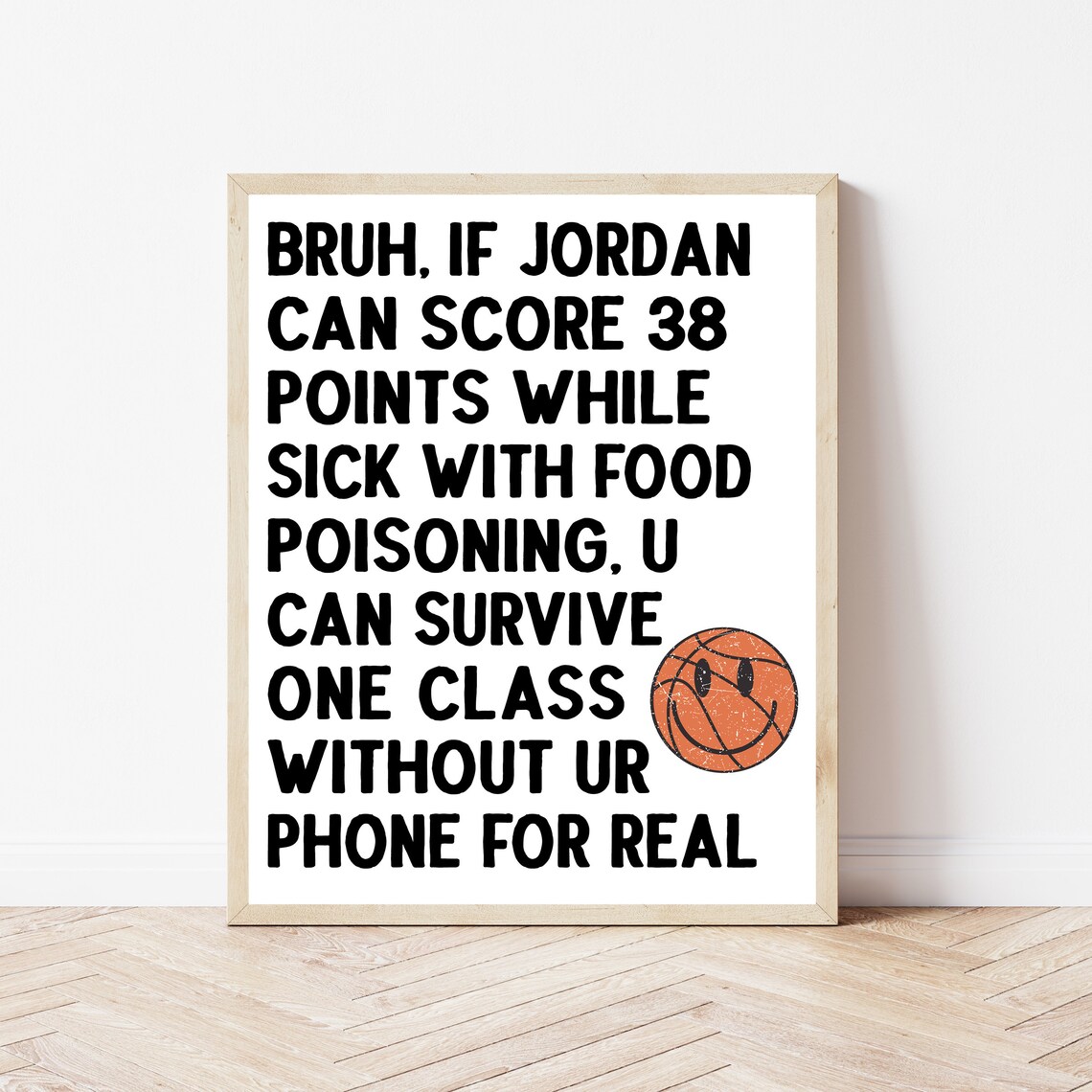 No Phones In Class Sign, Classroom Rules Poster