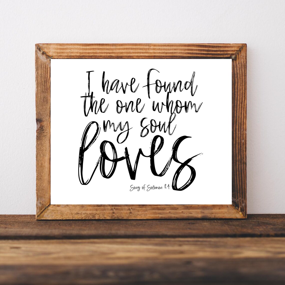 Farmhouse Christian Wedding Decor Art Print