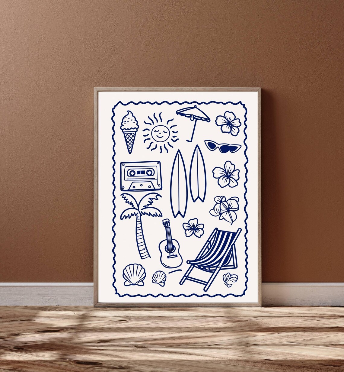 Coastal Beach House Decor, Minimalist Poster