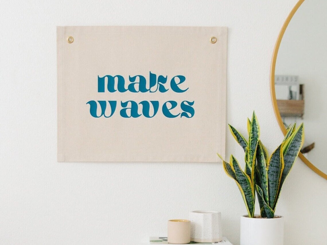 Make Waves Coastal Nursery Wall Decor Art Print