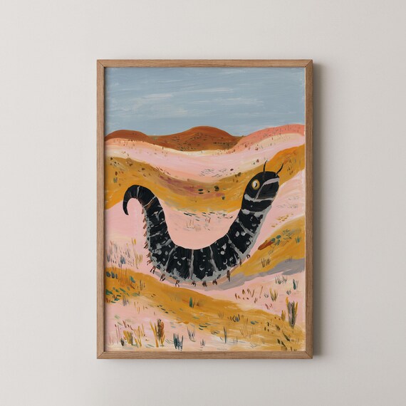 Giant Desert Graboid Creature Tremors 90s Cult Movie Art Poster
