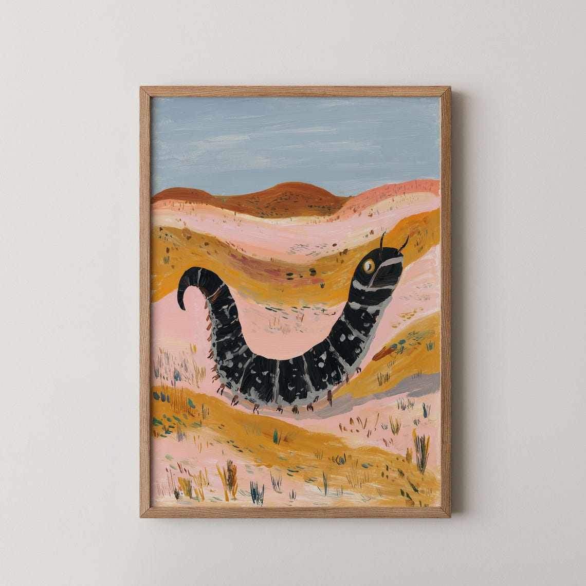 Giant Desert Graboid Creature Tremors 90s Cult Movie Art Poster