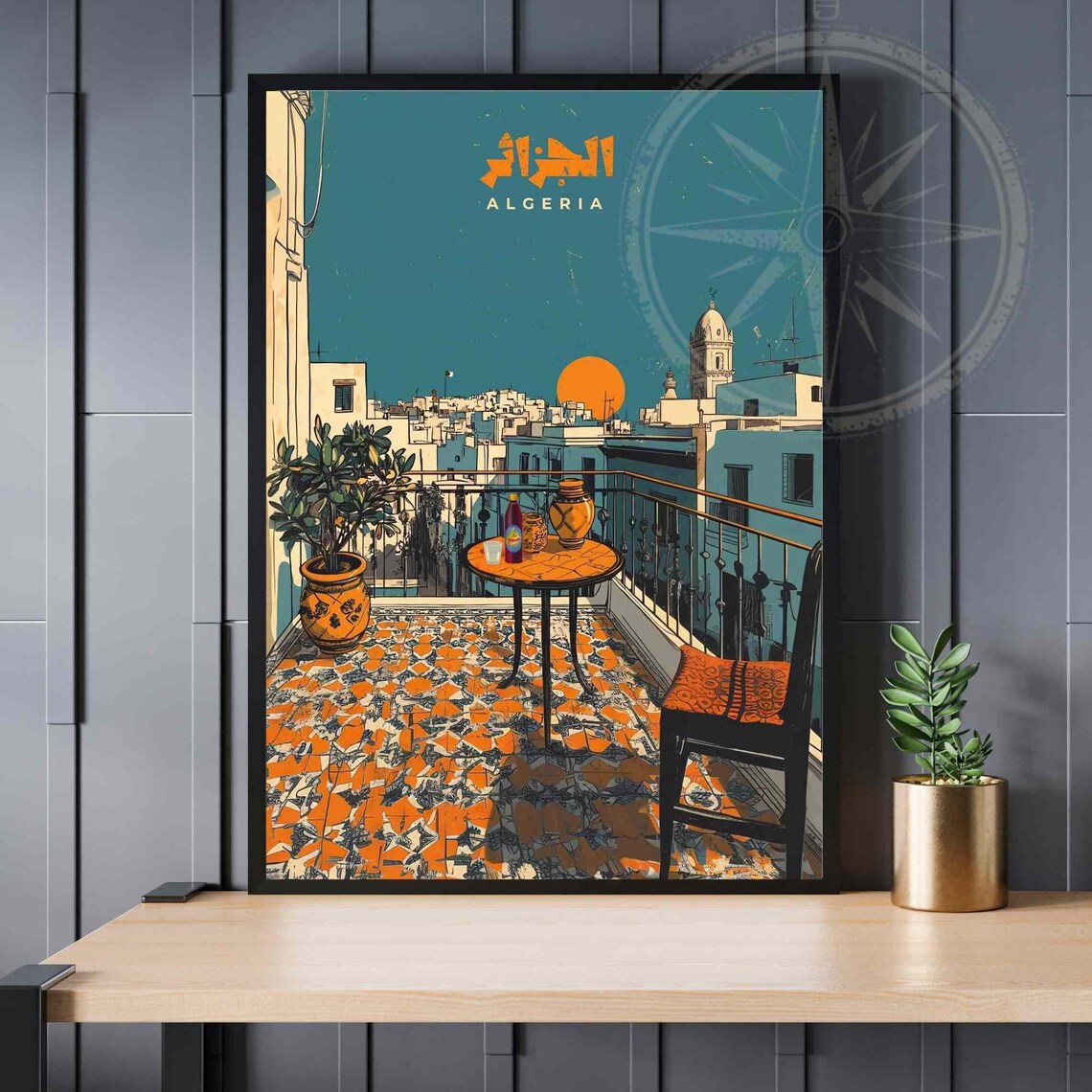 Algiers Vintage Travel Poster Art Print