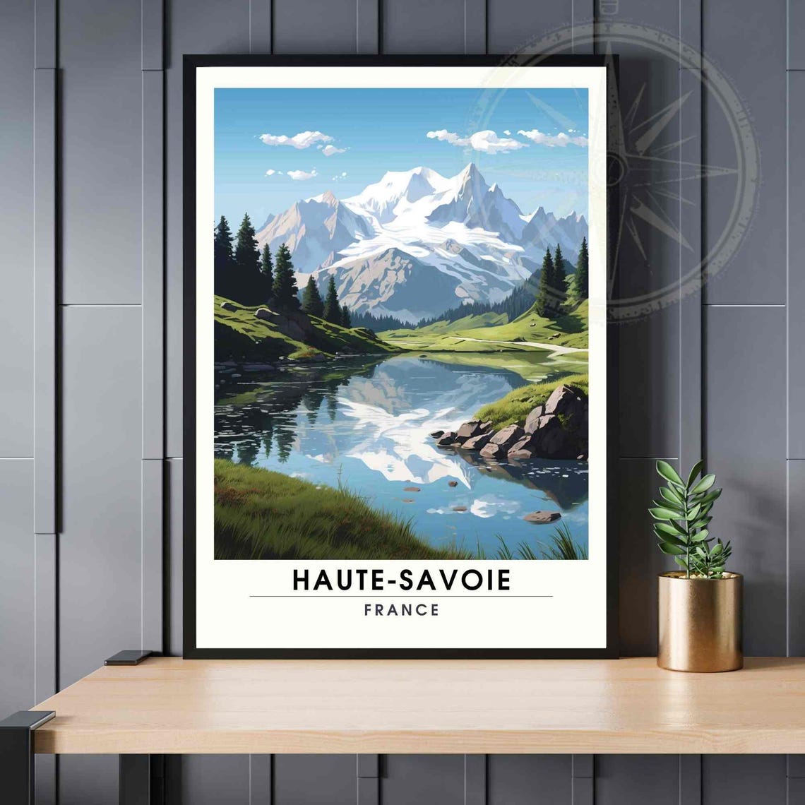 Poster Haute Savoie Printing Haute Savoie Passy Lake