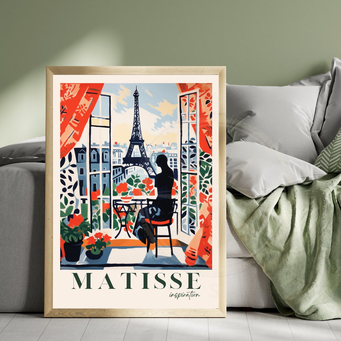 Paris Print Matisse Poster Henri Inspiration Eiffel Tower