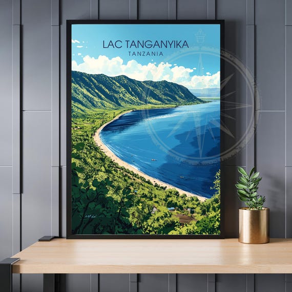 Lake Tanganyika Poster Tanzania Travel
