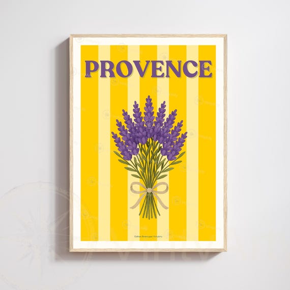 Provence Lavender Poster, French Countryside Print