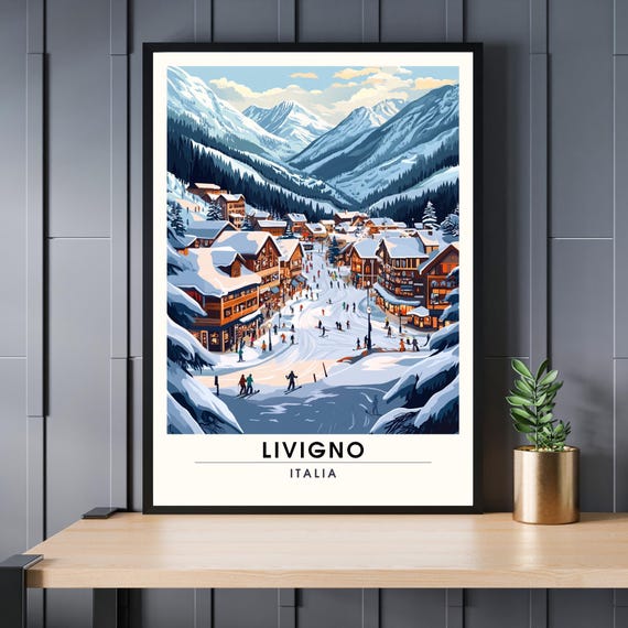Livigno Poster Italy Print The Alps Ski