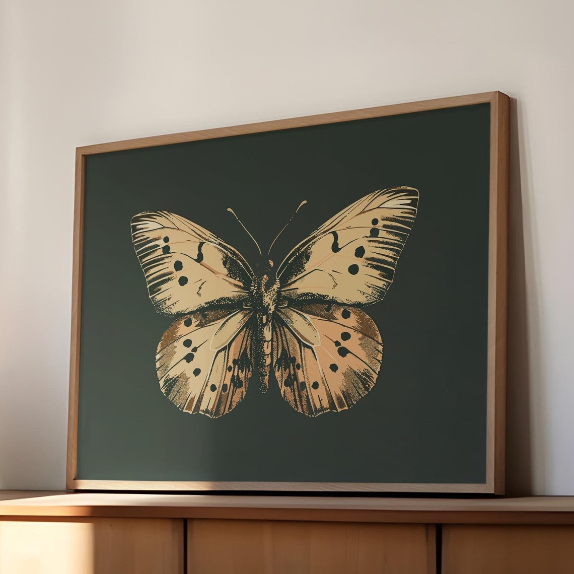 Vintage Butterfly Print Retro Butterfly Print Dark Moody Insect Butterfly Wall Art Decor Vintage Poster Art Antique Moth Painting - Image 3