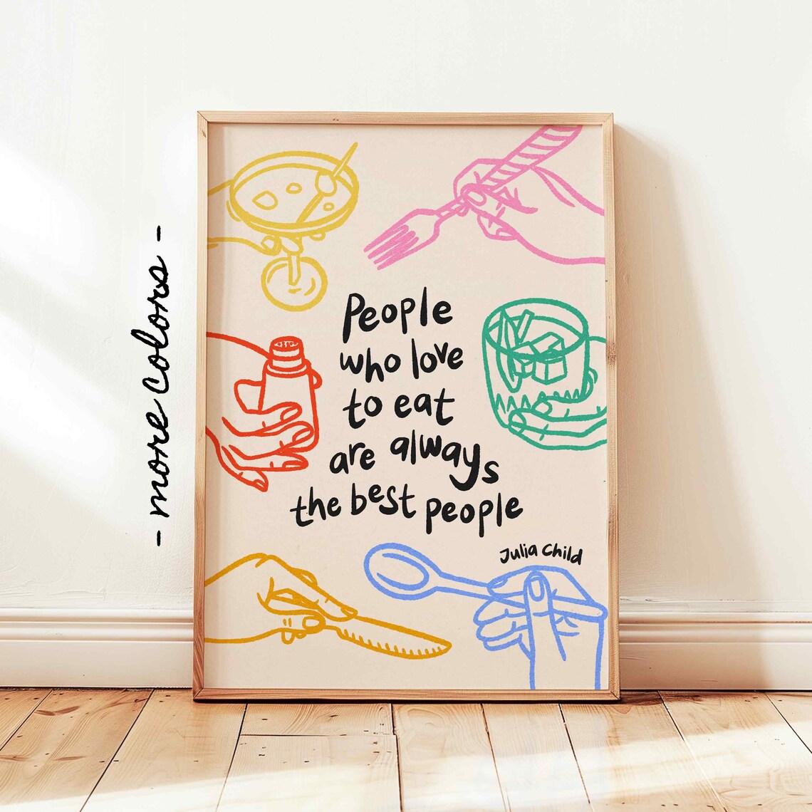 Julia Child Quote Poster, Funky Kitchen Sayings
