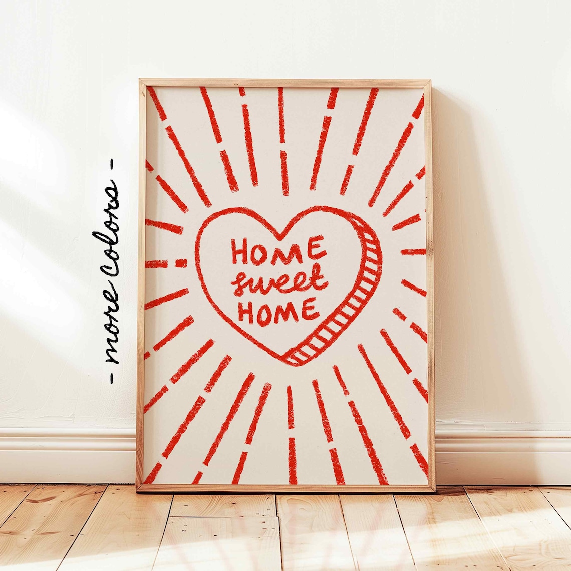 Home Sweet Home Heart Love Quote, Vintage Retro Art Print