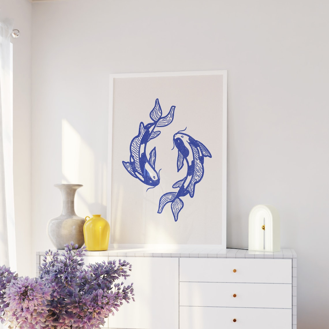 Koi Fish Print, Japandi Japanese Decor Art Print - Image 5