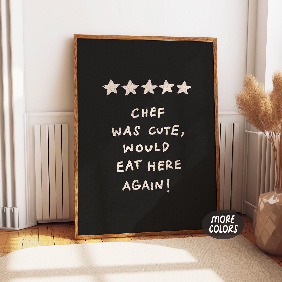 Chef Was Cute, Modern Aesthetic Kitchen Art Print