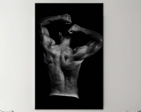 Naked Man Body Wall Decor Nude Art Erotic Canvas Bedroom Printed Sensual Artwork Mature