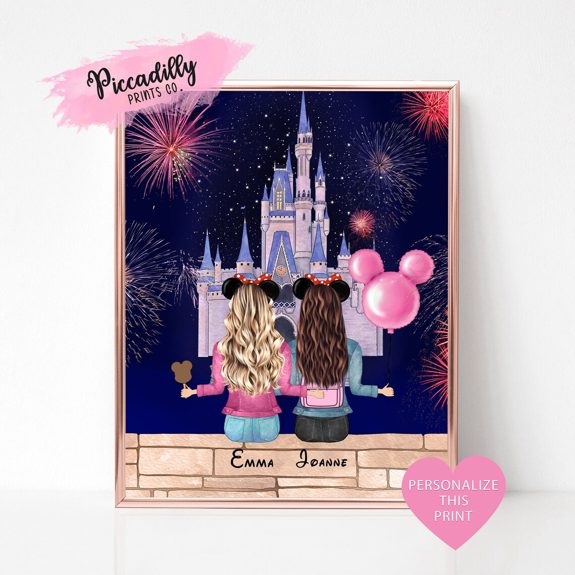 Personalised Magic World Family Portrait Poster