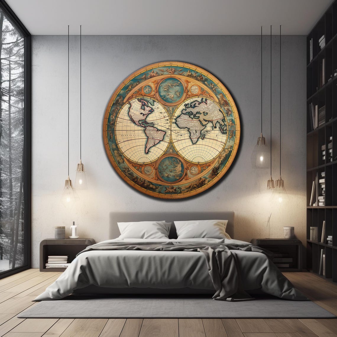 Old World Map Art, Travel Poster - Image 3