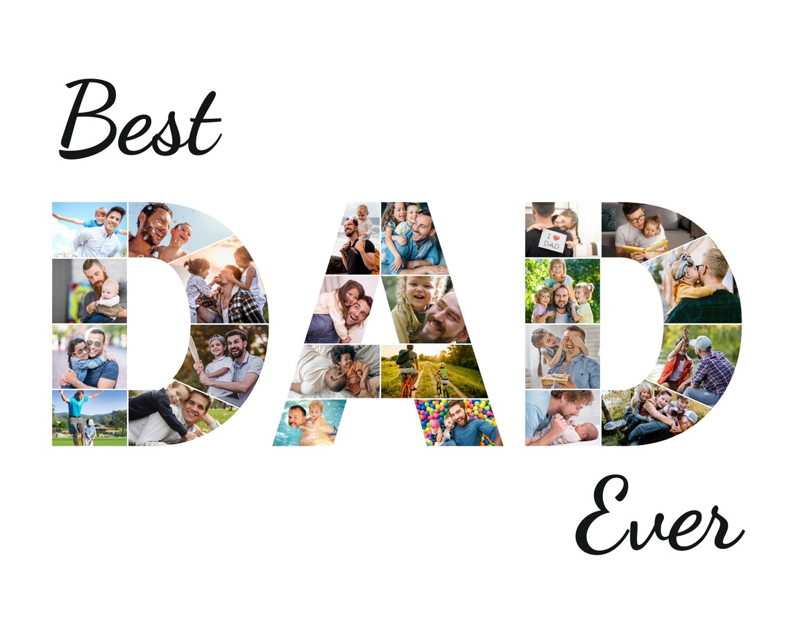 Dad Photo Collage Gift for Daddy, Father Birthday - Image 5