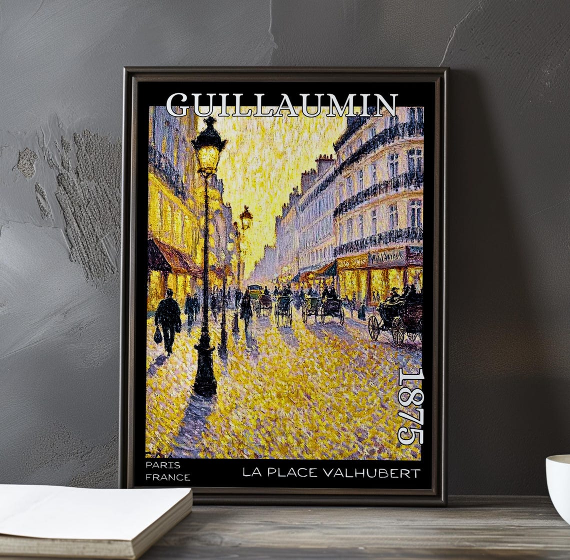La Place Valhubert 1875 Paris Golden Boulevard Lamppost Poster