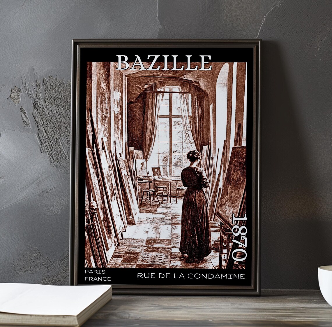 Bazille Rue de la Condamine 1870 Woman by Window Studio Poster
