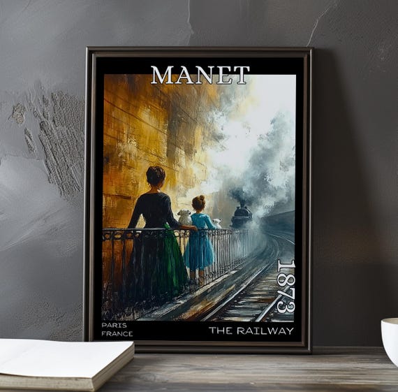 The Railway 1873 Douard Manet Print Poster French Impressionist Scene Urban Realism Modern Life Portrait Artwork Post Impressionism