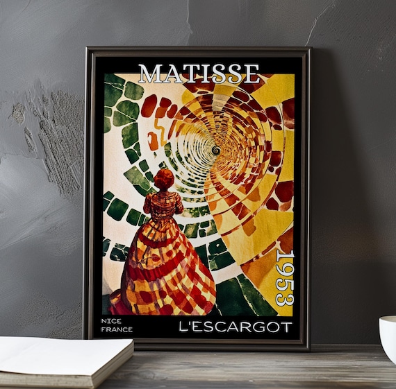 Matisse Lescargot 1953 Woman Gazing Into Spiral Tunnel Poster