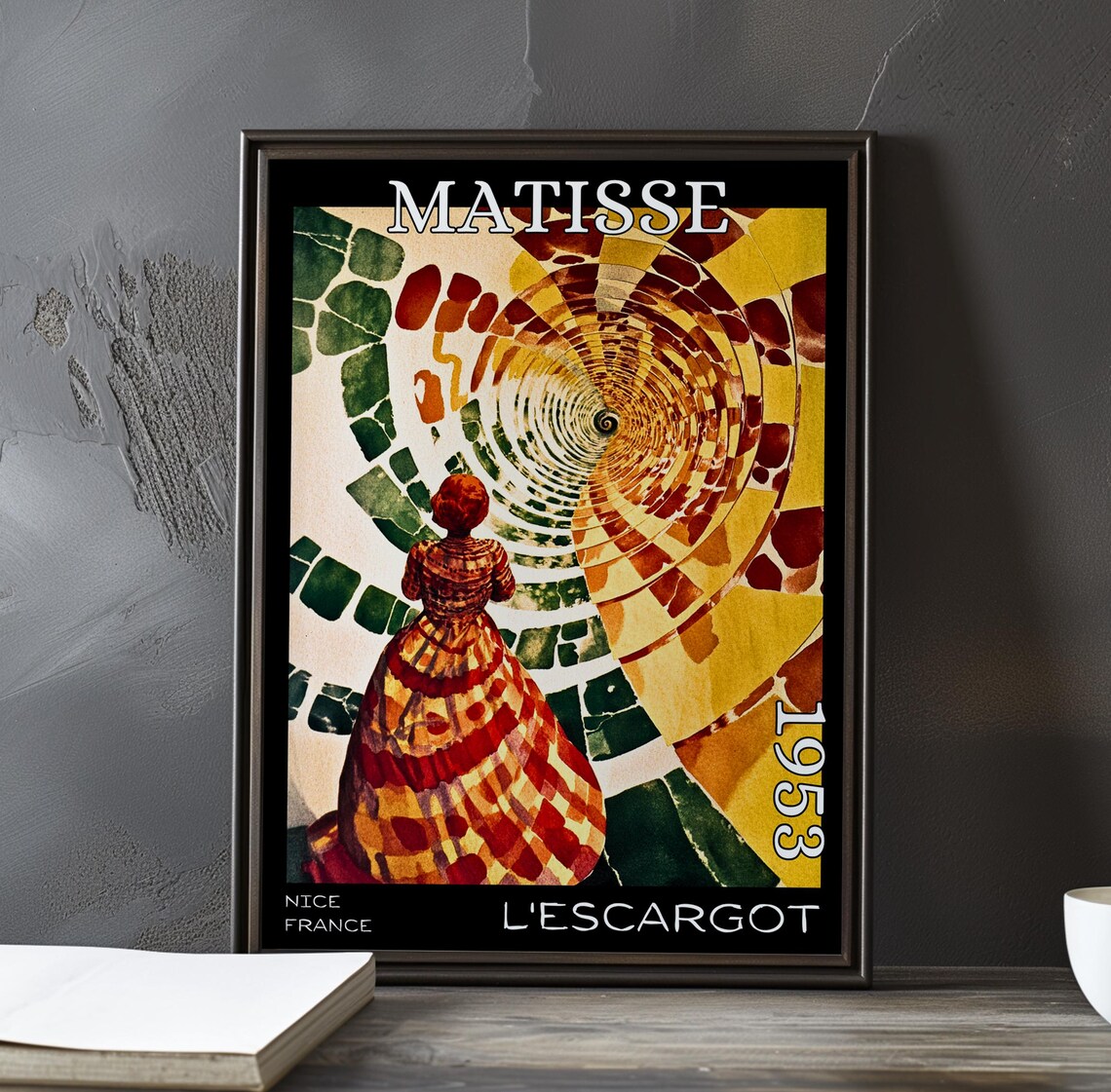 Matisse Lescargot 1953 Woman Gazing Into Spiral Tunnel Poster