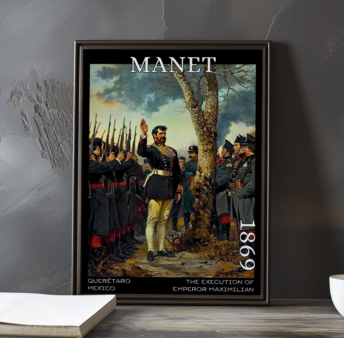 Manet Execution of Emperor Maximilian 1869 Farewell Before Soldiers Art Poster