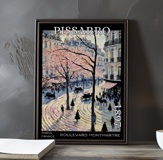 Pissarro Boulevard Montmartre 1897 Curved Corner Balconies Poster