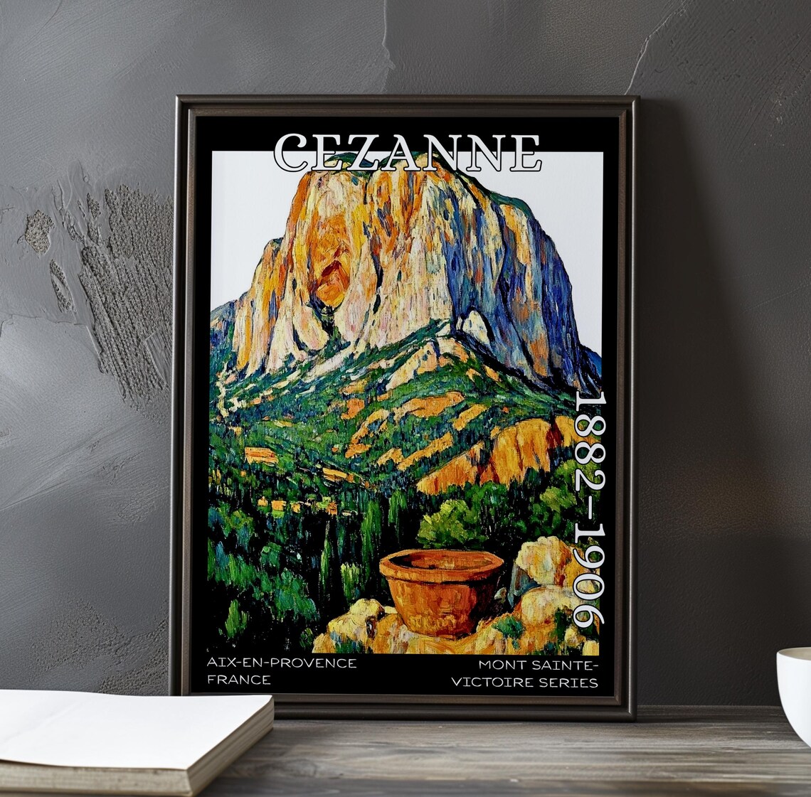Cezanne Mont Sainte-Victoire Peak Pottery Bowl Aix Landscape Poster