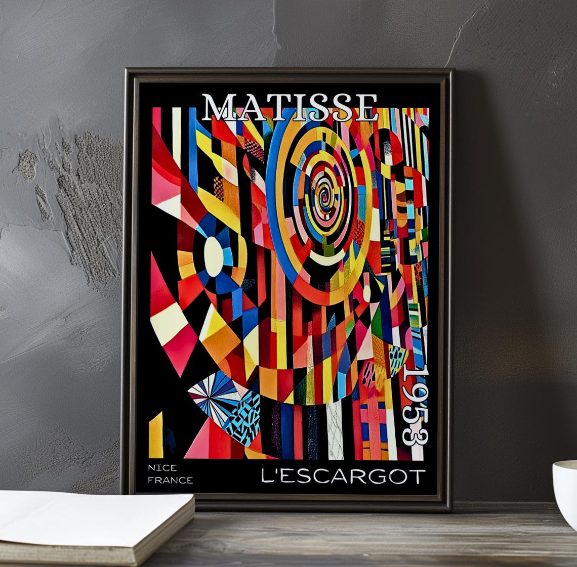 Matisse Lescargot 1953 Concentric Circle Spiral Bold Abstract Poster