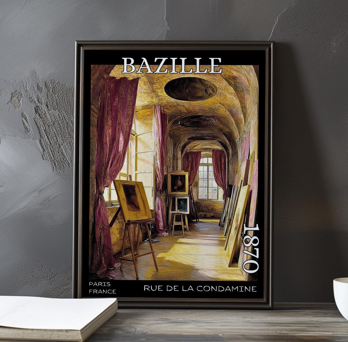 Bazille Rue de la Condamine 1870 Vaulted Corridor Studio Poster