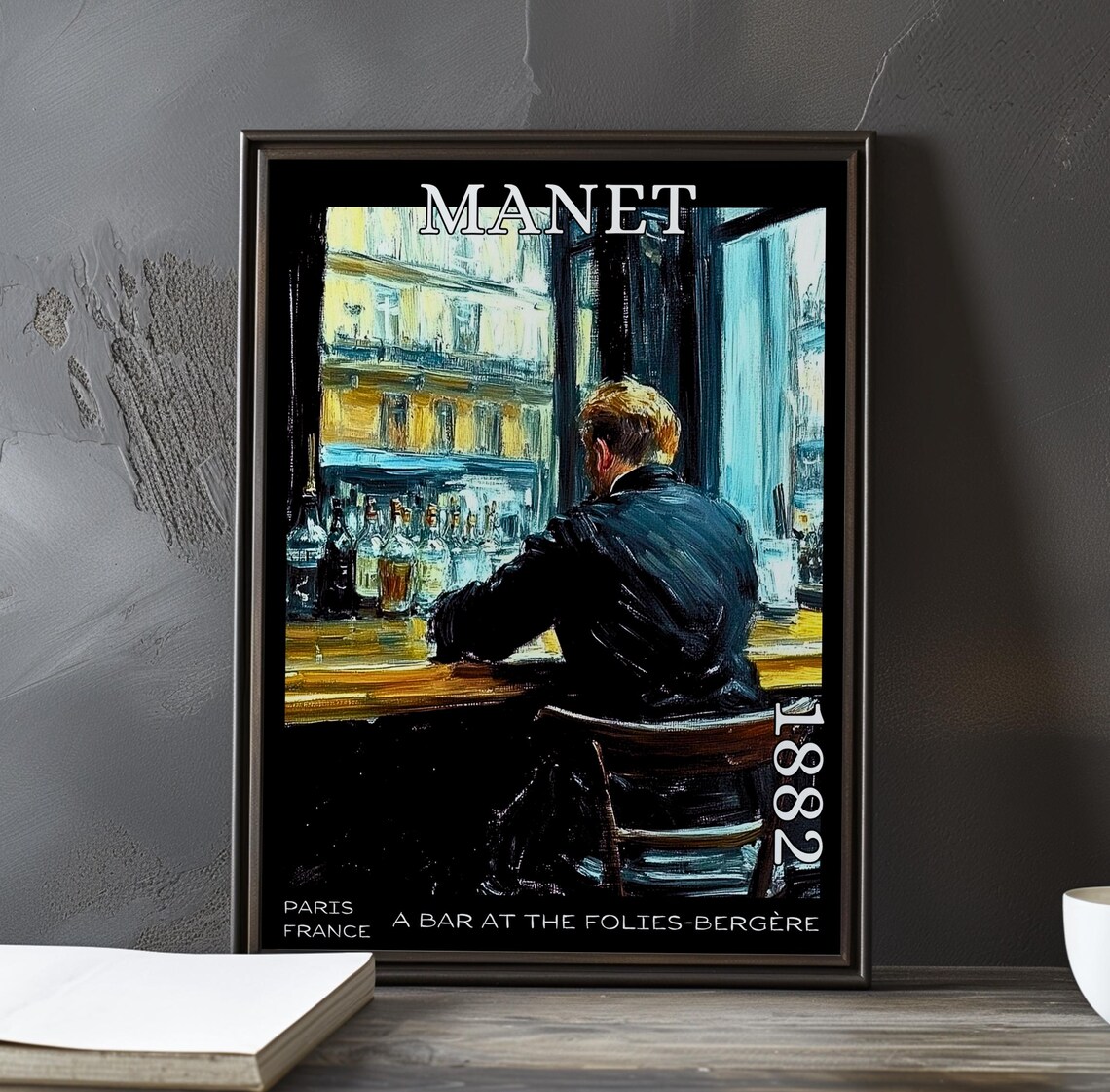 Manet Gentleman Seated at a Paris Café Bar 1882 France Poster