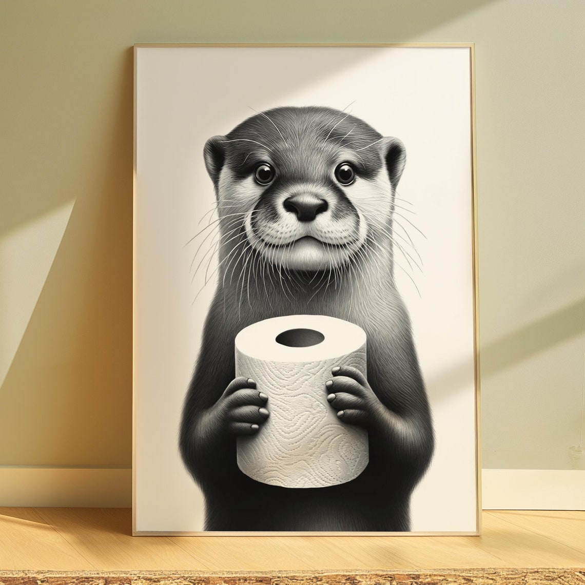 Otter Preppy Trendy Poster Bundle, Maximalist Bath