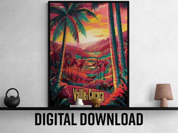Valle De Cocora Travel Poster Vintage Wall Art Home Decor Perfect For Travel Lovers Gift