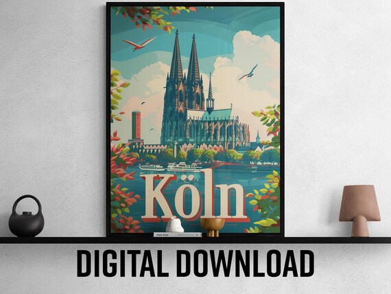 Cologne Travel Poster Art Deco Design Wall Art Home Decor For Travel Enthusiasts Unique Gift For All Occasions