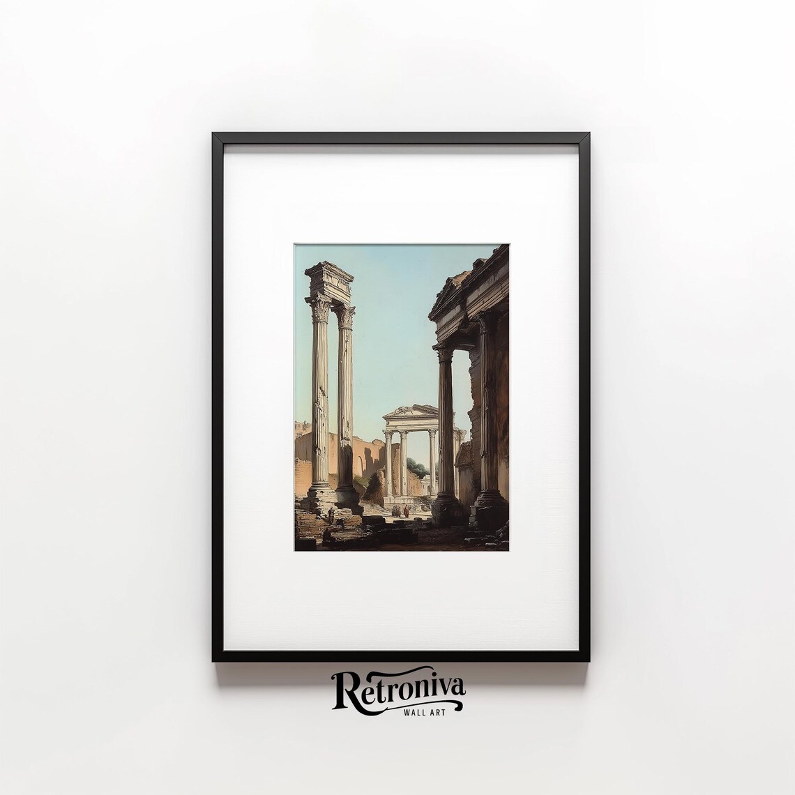 Ancient City Architecture Landscape Vintage Art Print - Image 5