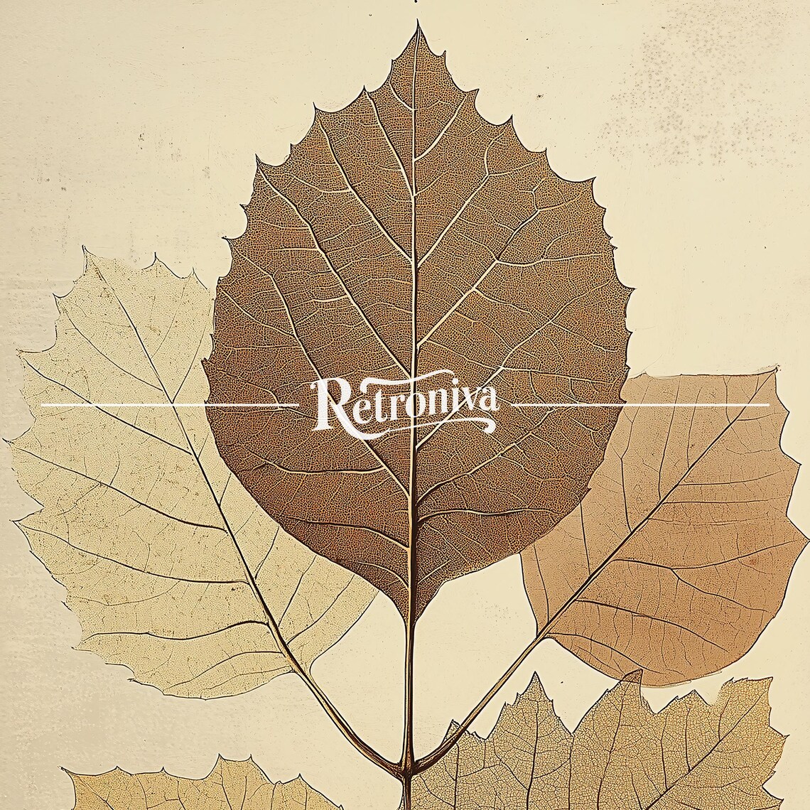 Dried Autumn Leaves Botanical Illustration Antique Foliage Poster - Image 7