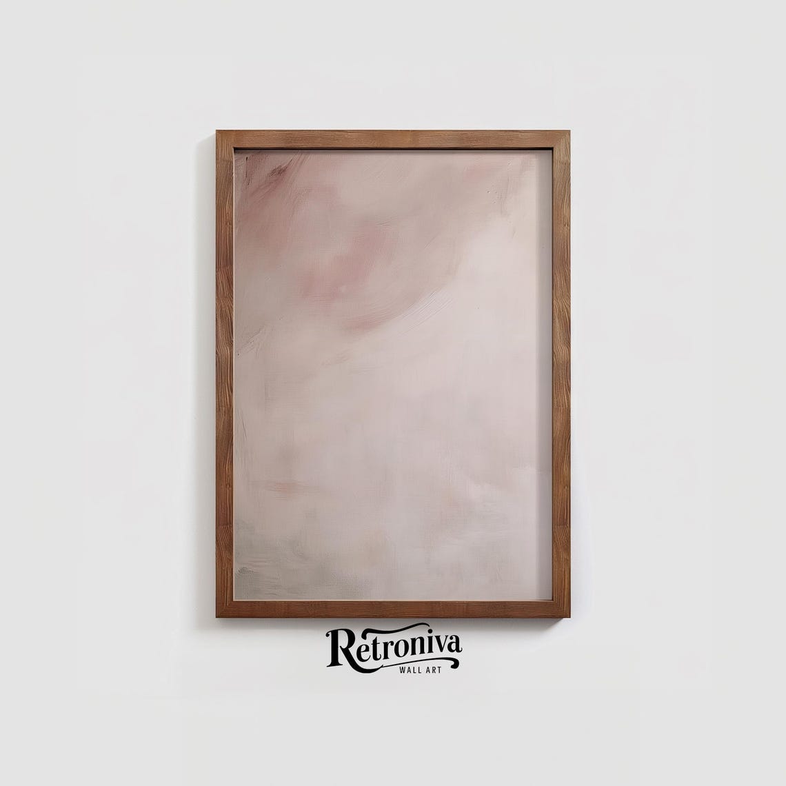 Soft Blush Pink Abstract Wash Minimalist Cloud Like Painting Poster - Image 4