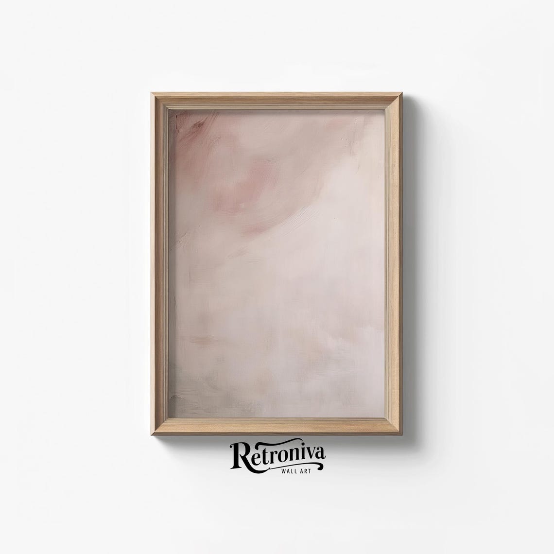 Soft Blush Pink Abstract Wash Minimalist Cloud Like Painting Poster