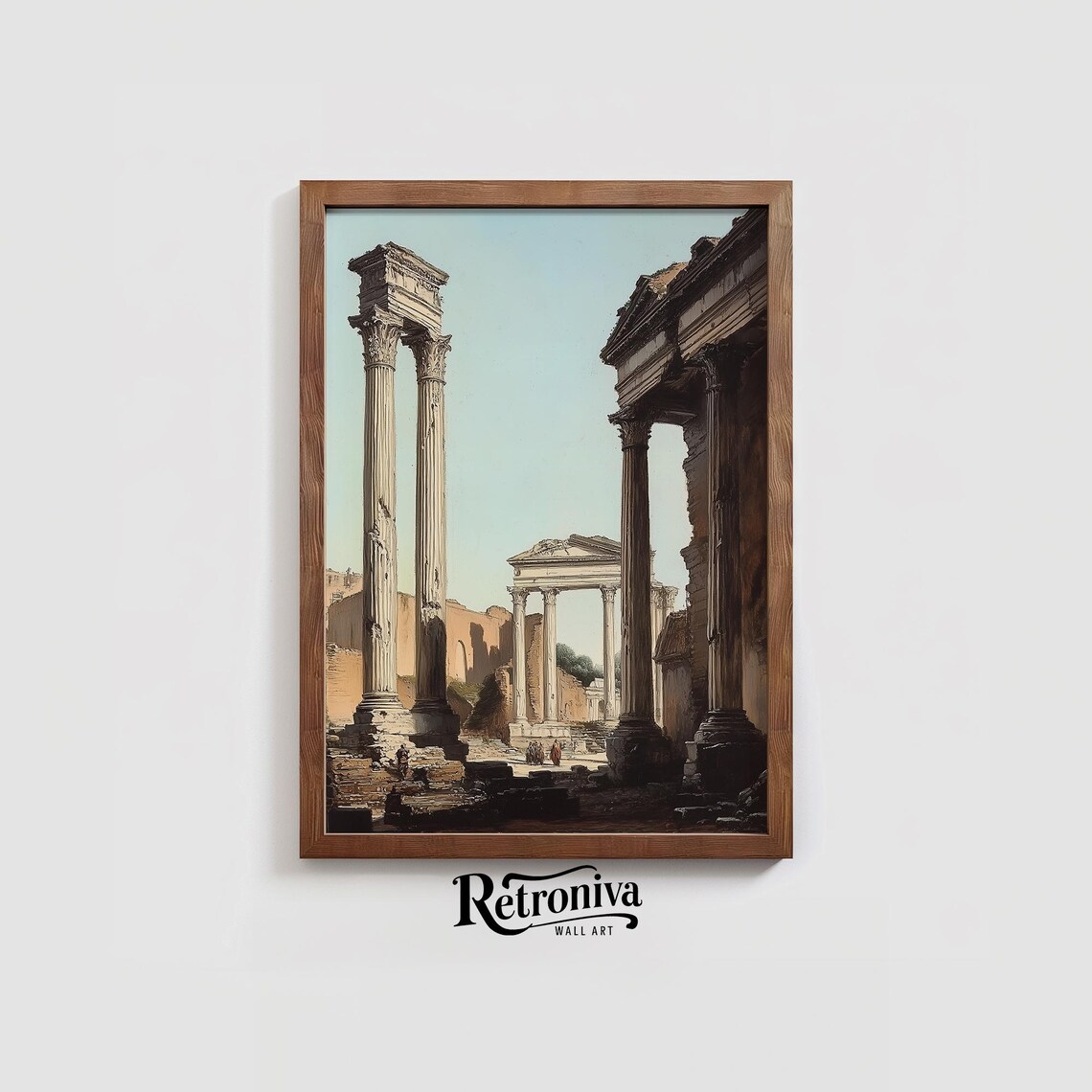 Ancient City Architecture Landscape Vintage Art Print - Image 2