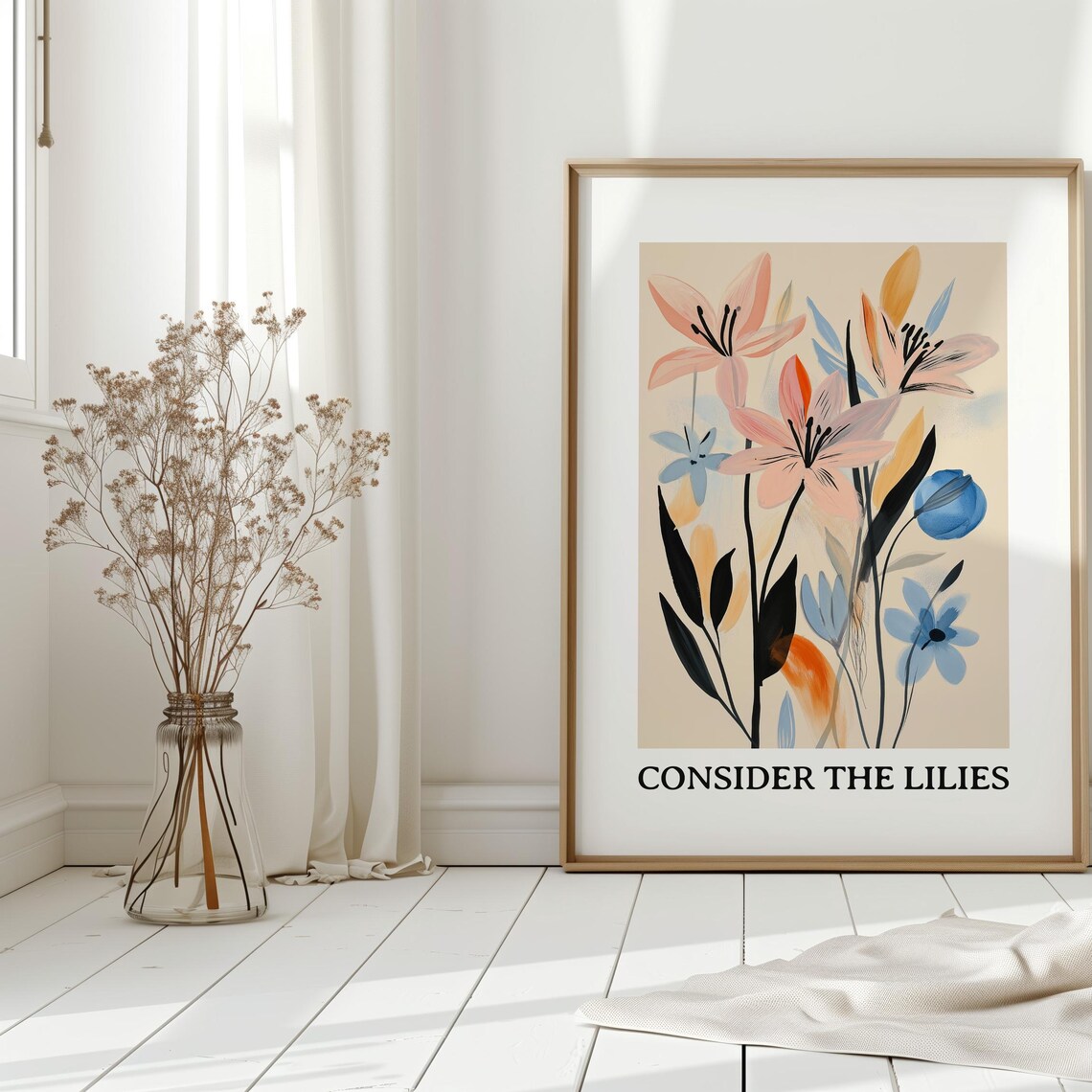 Consider The Lilies, Modern Christian Wall Art