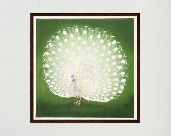 Peacock Japanese Vintage Travel Poster