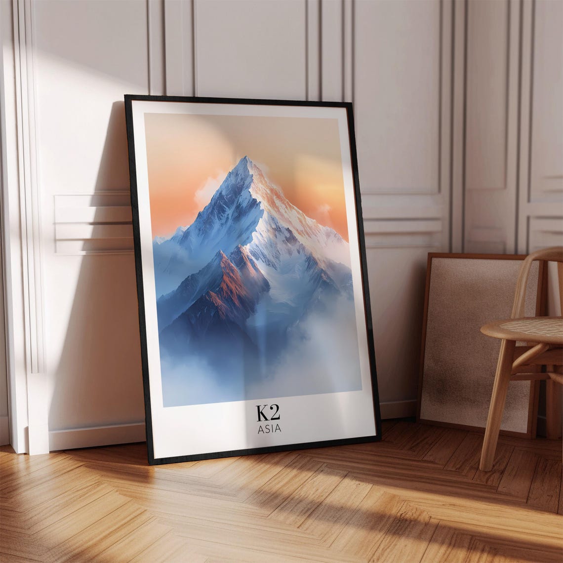K2 Mountain Peak Sunrise Cloudscape Minimalist Asia Climbing Poster - Image 4