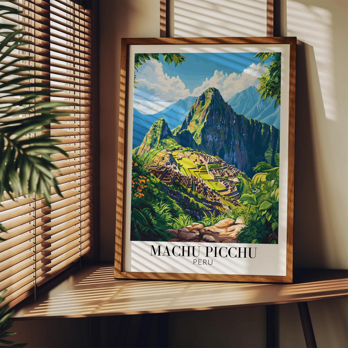 Machu Picchu Peru Ancient Citadel Beneath Green Andes Peaks Poster - Image 4